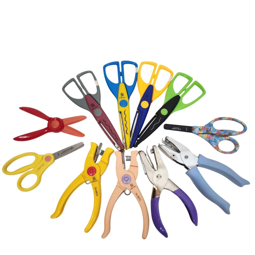 Fiskars Provo Craft Paper Edgers Scissors Punches Colorful Non Stick Blade